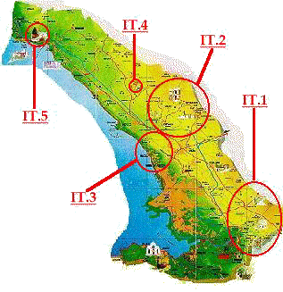 mappa di Trieste con gli itinerari segnati (24839 byte)